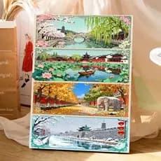 DIY Quatro Estações Janela Digital Pintura A Óleo Pintado À Mão Acrílico Coloração Em Tela Presente Criativo Decoração D