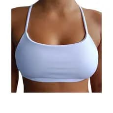 Top Cropped alça com amarração nas costas, para academia, top faixa biquíni. Poliamida Frente única.