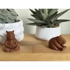 Mini Capivaras Zen | Capivaras Meditando e Alongando | Yoga | Decoração Divertida