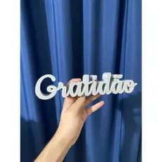 Palavra Gratidão em 3D - Decoração Personalizada, Letreiro Decorativo