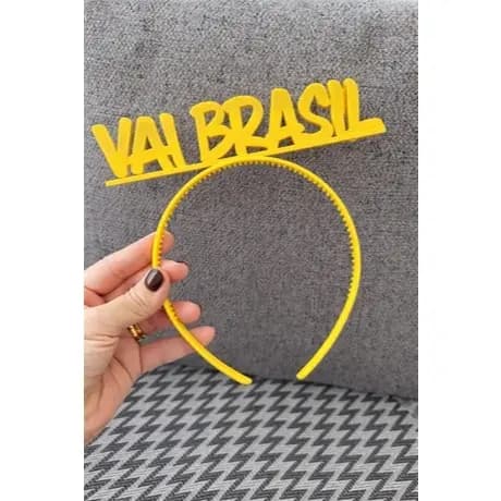 Kit 5 ou 10 Tiaras Torcida Brasil Arquinhos Copa do Mundo Vários Modelos