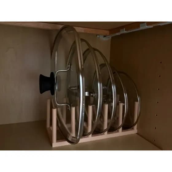 Organizador para tampas de panela | Armário | Cozinha | Organização | Suporte de Armário Versátil