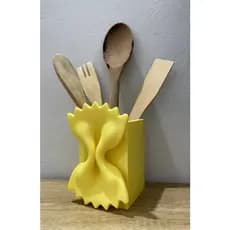 Porta Utensílios Farfalle Decorativo | Organizador de Cozinha Inspirado no Macarrão Gravatinha