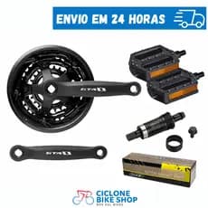 Pedivela Gta Bicicleta Pe De Vela Aro 26/29 Tipo Shimano Central Rolamento Ponta Quadrada Pedal Bike