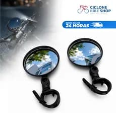 2 Espelhos Retrovisores de Guidão Acessórios de Bicicleta Grande Angular Rotação de 360 ​​Graus Seguro e Confiável