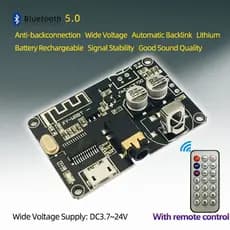 Com Controle Remoto Bluetooth 5.0 Placa De Decodificação Estéreo Módulo Áudio Ampla Tensão Volume Ajustável Alto-Falante
