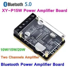 Placa Amplificadora Estéreo Bluetooth , 10W/15W/20W , 12V/24V , Módulo Amplificador Digital De Alta Potência XY-P15W