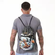 Mochila Saco Coyote® Luffy Gear 5 Reforçada com Alça de Corda