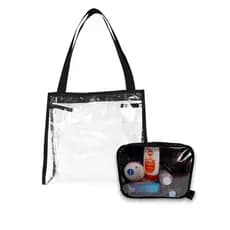 Kit Bolsa Multiuso + Necessaire Coyote® Transparente Impermeável com Alça Reforçada