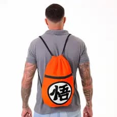 Mochila Saco Coyote® Dragon Ball Goku Reforçada com Alça de Corda