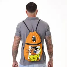 Mochila Saco Coyote® Goku Nuvem Voadora Reforçada com Alça de Corda