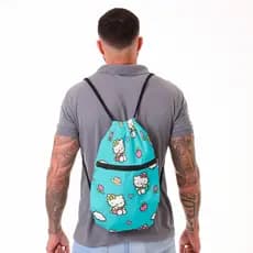Mochila Saco Coyote® Hello Kitty Reforçada com Alça de Corda
