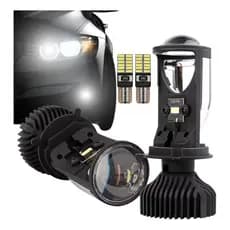 Farol Led Conversão Elíptico Lampada H4 Big Projetor Canhão