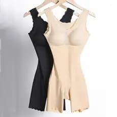 Body modelador fino de verão com controle abdominal e almofadas para os seios, para emagrecimento pós-parto, com design