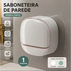 Saboneteira de Parede com Bandeja de Drenagem, Mantém o Sabonete Seco, Suporte de Sabão