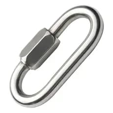 Mosquetão Oval C/ Trava Rosca 5x50mm Aço Galvanizado Escolha a Quantidade