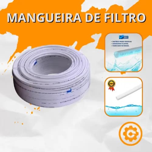 Mangueira Atóxica Branca 1/4” PEBD – Purificador, Bebedouro, Filtro de Água Rolo com 100 metros