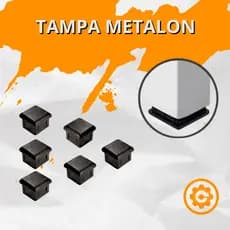Tampa Plástica Interna 30x30 Para Tubo Metalon Ponteira Quadrada