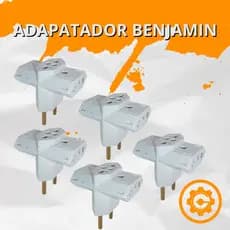 Adaptador de Tomada Benjamin 10A/20A Pino Maciço Adaptador T Resistente
