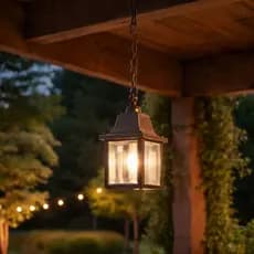 Luminária Pendente Colonial Quadrada Teto para área externa e interna bivolt 110v 220v