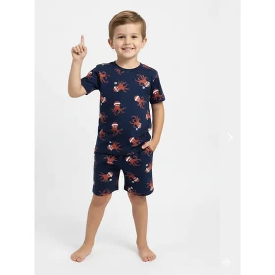 Pijama infantil/juvenil masculino é feito em 100% algodão tamanho 12 ,16