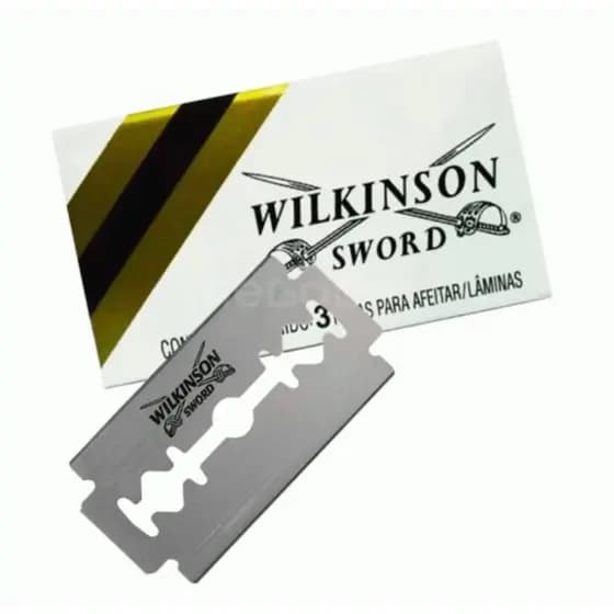 Gilletes, lamina wilkson 1 caixinha com 3 laminas, navalhas