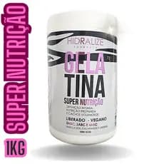 Gelatina Capilar Super Nutrição Hidralize 1Kg - Cabelos Ondulados - Cacheados - Crespos