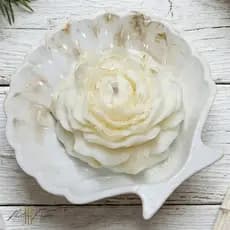 Bandeja Concha Porta Joias + Vela Aromática - Decoração Minimalista e Sofisticada