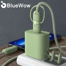 Novo BlueWow Hot Sale Capa Protetora Do Carregador De Venda A Quente Acessório De Cabo De Silicone Para iPhone Série 15 Protetor Plugue Telefone Caixa De Proteção Da Linha De Cabos USB