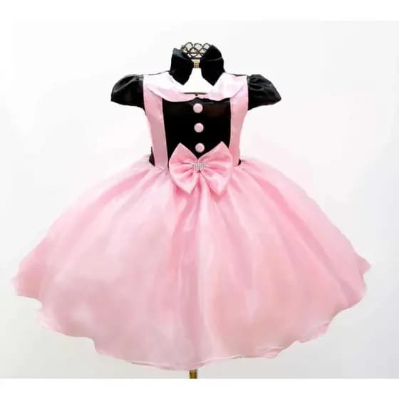 Vestido Festa Luxo Infantil Bita com Tiara