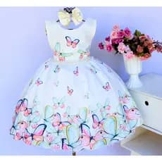 Vestido Borboleta do 1 ao 16 Realeza Jardim Encanto Promoção