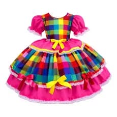 Vestido Festa Junina Quadrilha Caipira Sao Joao Infantil