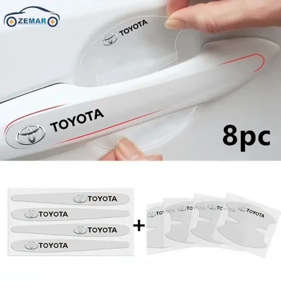 8Pcs Toyota Transparente Porta De Carro Adesivos Protetores De Filmes Anti-Riscos Para Corolla Cross Hilux Yaris Etios RAV4 Bandeirante