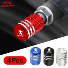 4Pcs Peugeot Pneus Tampas De Válvulas Para Carros Peças De Metal Bicicletas Automotivas Logotipo De Carro Impresso Acessórios De Moda Automóveis 206 208 207 307 308 2008 3008 508 408 5008 406