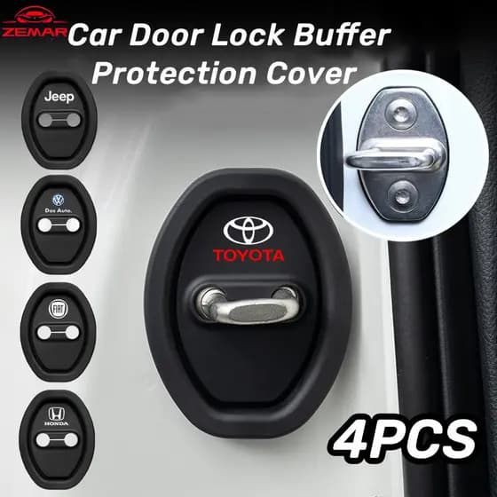 4Pcs Silicone Proteção Da Fechadura Porta Do Carro Amortecedor Acessórios Silenciosos Para Corolla Cross Hilux HR-V Fit Civic City VW Polo T-Strada Argo Mobi Toro Jeep Rene