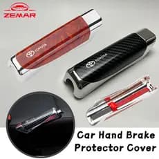 Capa Protetora Do Freio De Mão Carro Toyota Fibra De Carbono Estilo Travão Universal SUV Acessório Para Corolla Cross Hilux SW4 RAV4 Yaris Sedan Hatch Etios
