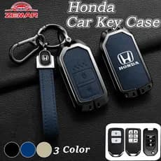 Capa Para Chave De Carro Em Liga De Zinco Honda Couro Inteligente Protetor De Chaveiro Acessórios De Moda Fit City Hatch