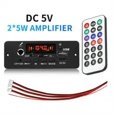 Amplificador De 10W Placa Decodificadora MP3 Bluetooth DIY 5W DC 5V Reprodutor De Música Carro FM Módulo De Rádio TF USB Gravação Mãos-Livres Microfone De Chamada