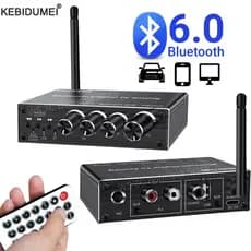 Bluetooth 6.0 Receptor De Áudio Digital Para Conversor Analógico 3.5mm AUX RCA Coaxial USB U-Disco Karaokê Adaptador Sem