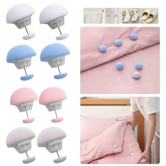 4 Pcs/set BedSheet Quilt Clip One Key To Unlock Duvet Cover Fastener Anti-Derrapante Fivelas De Cobertor Fixador De Grippers
