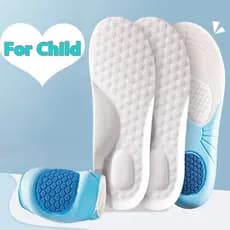 1Pair Cuttable Kids Memória De Espuma Ortopédica Para Crianças Palmilhas De Apoio Ao Arco Ortopédico/Ferramenta De Cuidados Com Sapatos Esportivos