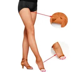 Meia-Calça Arrastão Slim Dança Latina Meias De Dedo Aberto