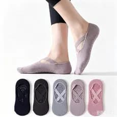 1/3 Pares De Meias Femininas Antiderrapantes Profissionais Para Ioga – Pilates E Dança Iniciantes , Esportes De Piso Int