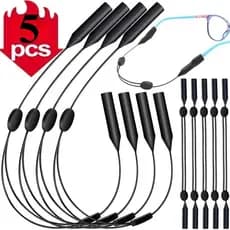 1/3/5 Pçs Cauda Óculos Cinta Ajustável Silicone Corda Antiderrapante Cabo