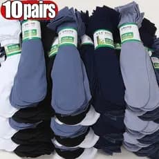 10 Pares/Lote Masculino Verão Malha Fina Respirável Meias Tubo Médio Plus Size EU38-45 Trabalho Negócios Casual Meia Cur