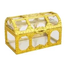 Kit 12 Mini Baú Dourado Enfeite Festa Decoração Lembrancinha