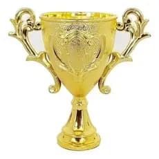 Kit 12 Mini Troféu Dourado Enfeite Festa Decoração Lembrancinha