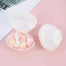 Kit 12 Mini Conchas Branca Enfeite Festa Decoração Lembrancinha