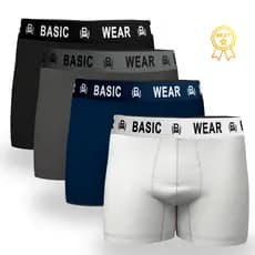 Kit 10 Cuecas Masculinas Boxer Lisa Premium Basic Wear Sortidas