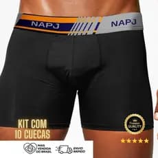 Kit 10 Cuecas Boxer Masculinas Adulto Confortáveis